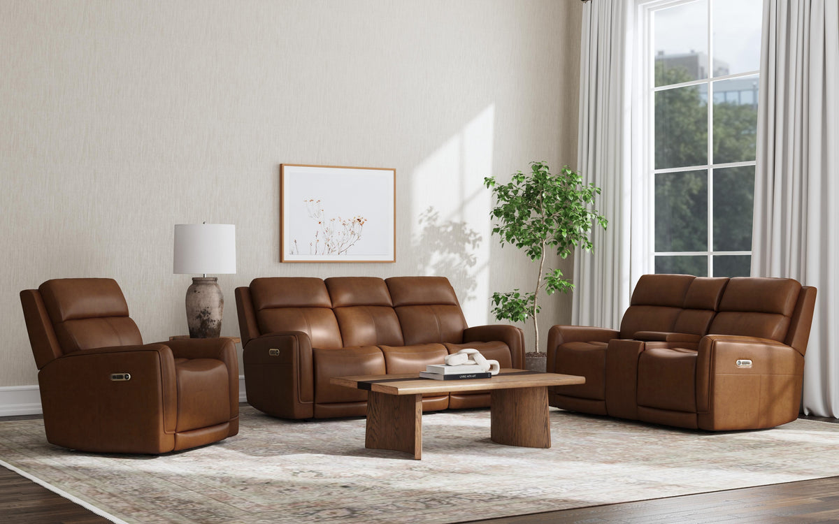 Alister Power Gliding Sofa With Power Headrests & Lumbar - Sedona | Flexsteel