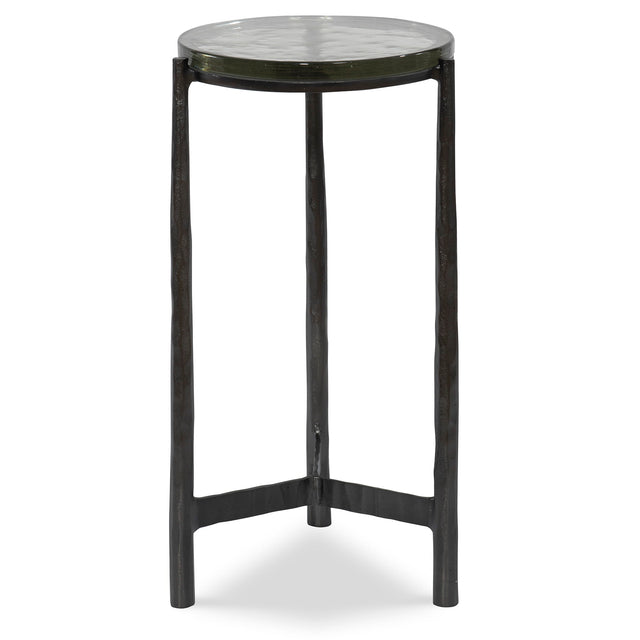 Eternity Iron & Glass Accent Table - Black by Uttermost - View 1