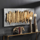 Lev Metal Wall Decor - Gold / Silver by Uttermost - View 6