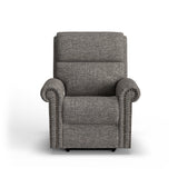 Bernard Power Fabric Recliner With Power Headrest & Lumbar, Nailhead Trim | Flexsteel
