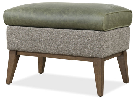 Camille Ottoman - Dark Green / Gray by Hooker Furniture - View 1