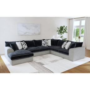 Klein 3PC Sectional Set in Bentley Ash/Zaftig Ebony - sold by Home Elegance USA