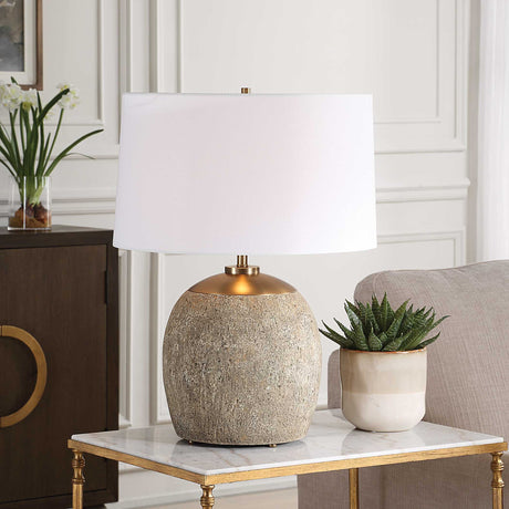 Raylan Textured Table Lamp - Gray by Uttermost - View 2