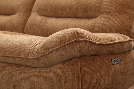 Emmy Orange Chenille Power Motion Sectional Sofa - sold by Home Elegance USA