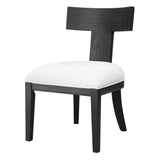 Idris Armless Chair White & Black - White / Black by Uttermost - View 4