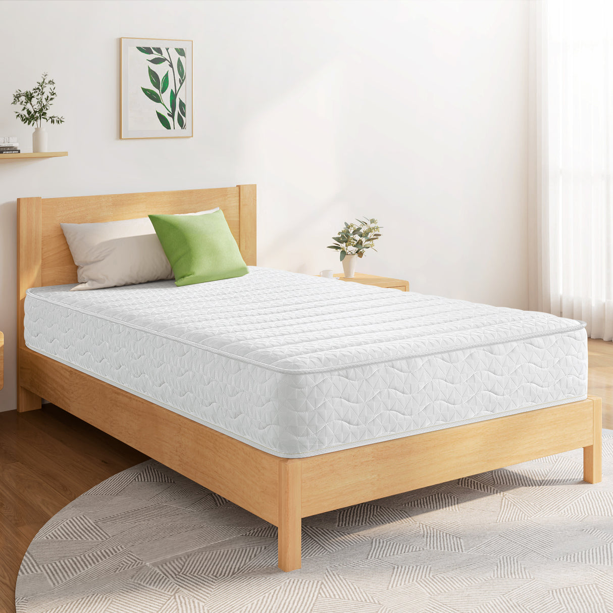Snuggle 8' Full Tight Medium Firm Pocket Springs Mattress with Certipur-US Foam