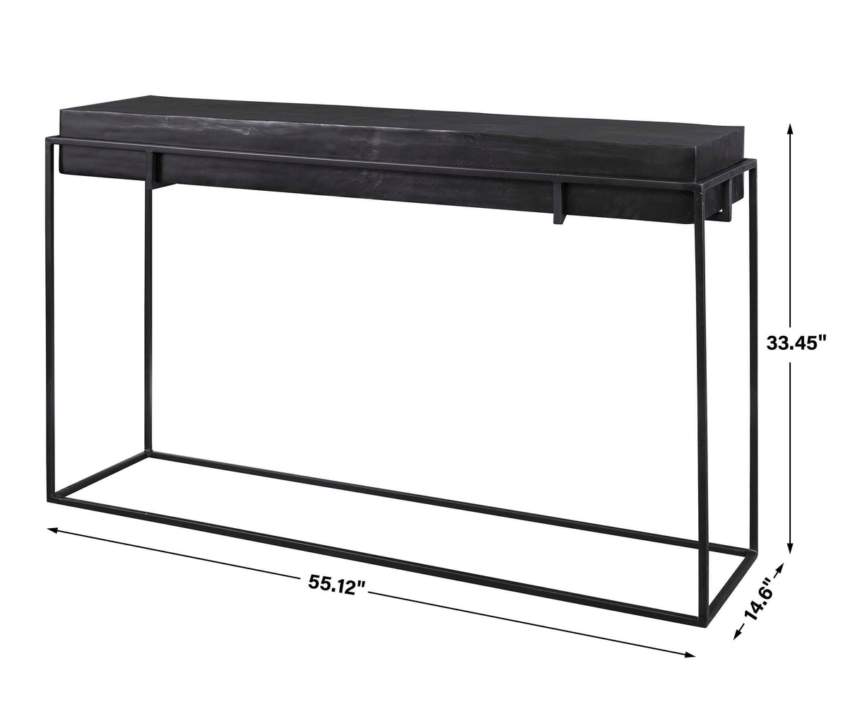 Telone Modern Console Table - Black by Uttermost - View 5