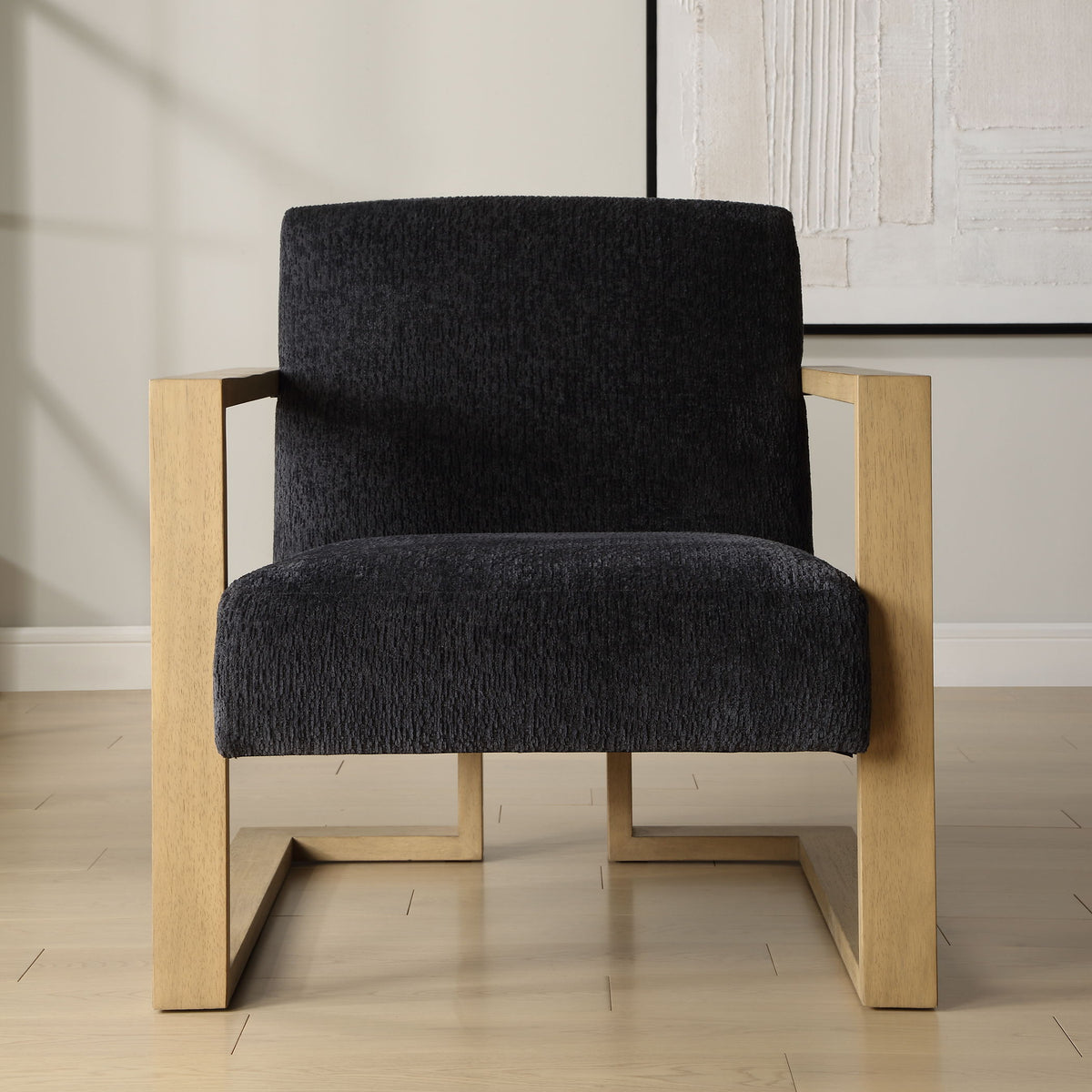Suspend Modern Accent Chair - Black by Uttermost - View 2
