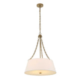 Andalucia 4 Light Drum Pendant - Gold / White by Uttermost - View 9