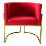 Red and Gold Sofa Chair - Home Elegance USA