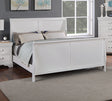 Contemporary Style Eastern King Size 1pc Bed Set Sleigh Design Headboard White Finish Bedroom Furniture