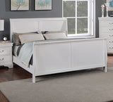 Contemporary Style Eastern King Size 1pc Bed Set Sleigh Design Headboard White Finish Bedroom Furniture