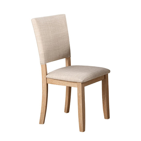 Transitional Style 5pc Dining Set Natural Finish Dining Table Trestle Base Table 4x Side Chairs Dining Room - sold by Home Elegance USA