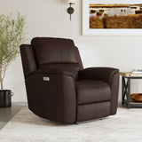Henry Power Recliner With Power Headrest & Lumbar - Burnt Umber | Flexsteel