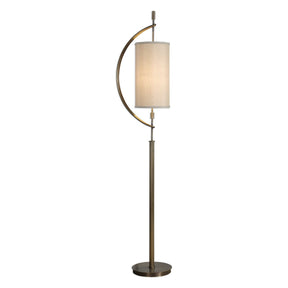 Balaour Floor Lamp Antique Brass - Light Brown / Beige by Uttermost - View 1
