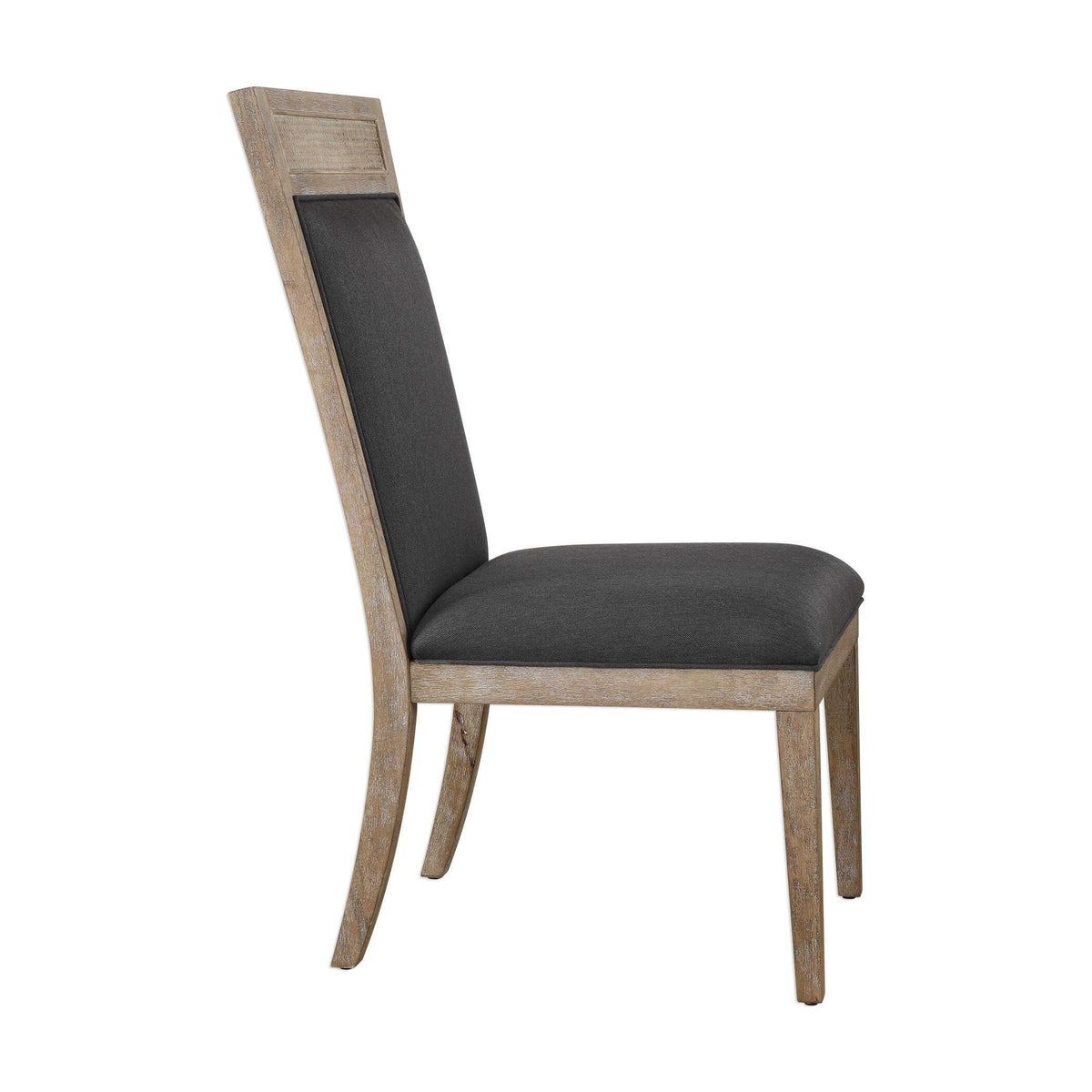 Encore Armless Chair Dark Gray - Black / Light Brown by Uttermost - View 3