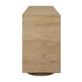 Evanston 4 Door Natural Oak Cabinet Woodtone - Light Brown by Uttermost - View 6