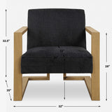 Suspend Modern Accent Chair - Black by Uttermost - View 8