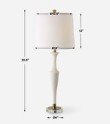Colette White Stone Table Lamp by Uttermost - View 7