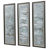 Ocean Swell Painted Metal Art (Set of 3) - Blue by Uttermost - View 4