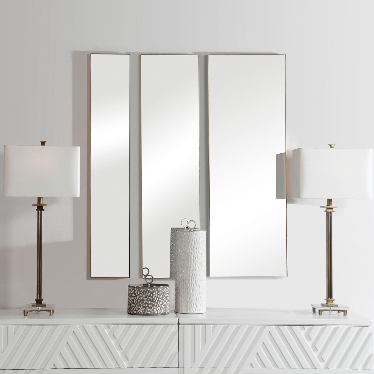 Rowling Mirrors (Set of 3) Gold - Silver by Uttermost - View 2