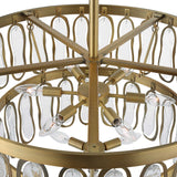 Aurelie 9 Light Round Pendant Brass - Yellow / White by Uttermost - View 11