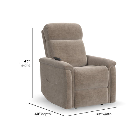 Luma Power Lift Recliner With Power Headrest, Lumbar, Heat & Massage - Gray | Flexsteel