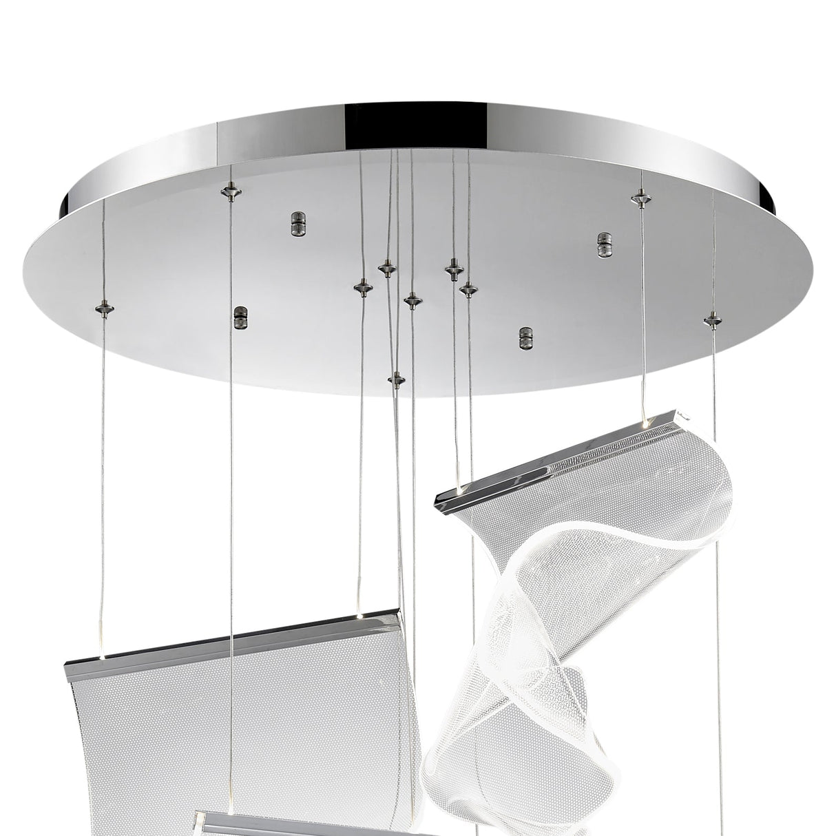 Acrylic Lace 5 Light Chandelier // Chrome  | Finesse -  Home Elegance USA