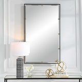 Egon Rectangular Mirror - Black / Silver by Uttermost - View 6