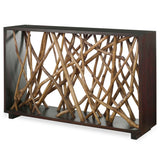 Teak Maze Console Table - Dark Brown / Light Brown by Uttermost - View 4