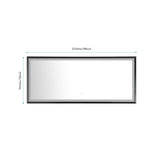 88 in. W x 38 in. H Super Bright Led Bathroom Mirror with Lights, Metal Frame Mirror Wall Mounted Lighted Vanity Mirrors for Wall, Anti Fog Dimmable Led Mirror for Makeup, Horizontal/Verti - W127290279 - image - 3