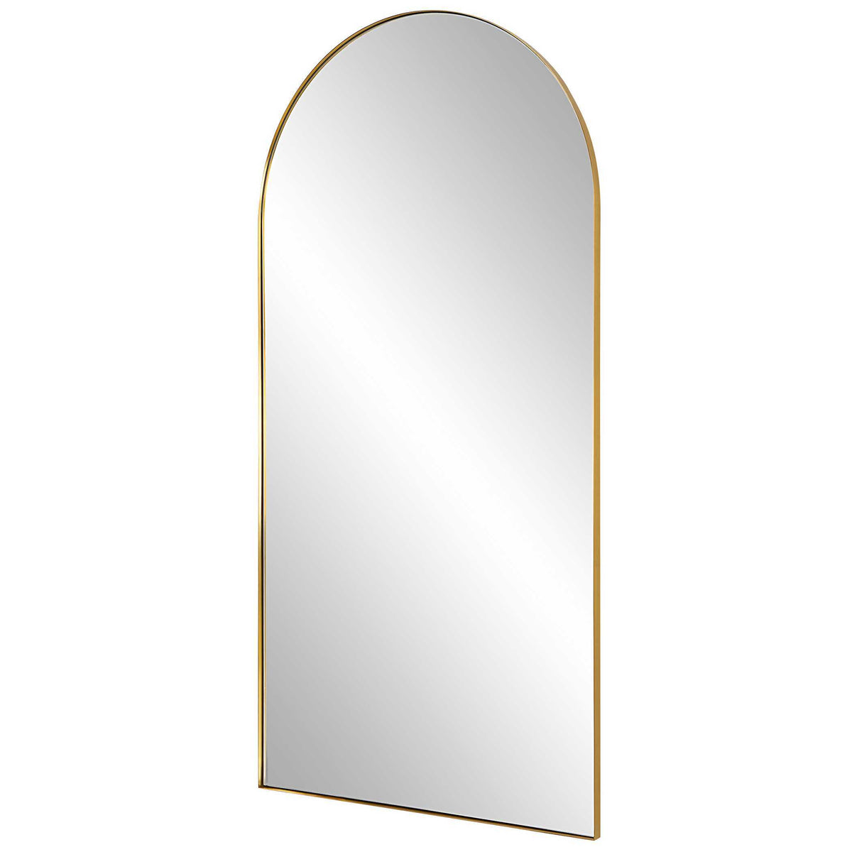 Crosley Arch Mirror Antique Brass - Yellow by Uttermost - View 4