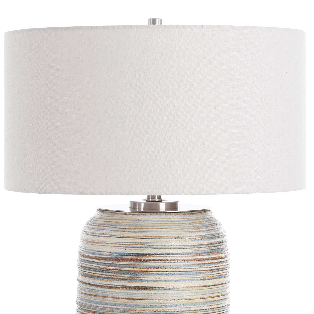 Prospect Ceramic Large Table Lamp - Gray by Uttermost - View 5