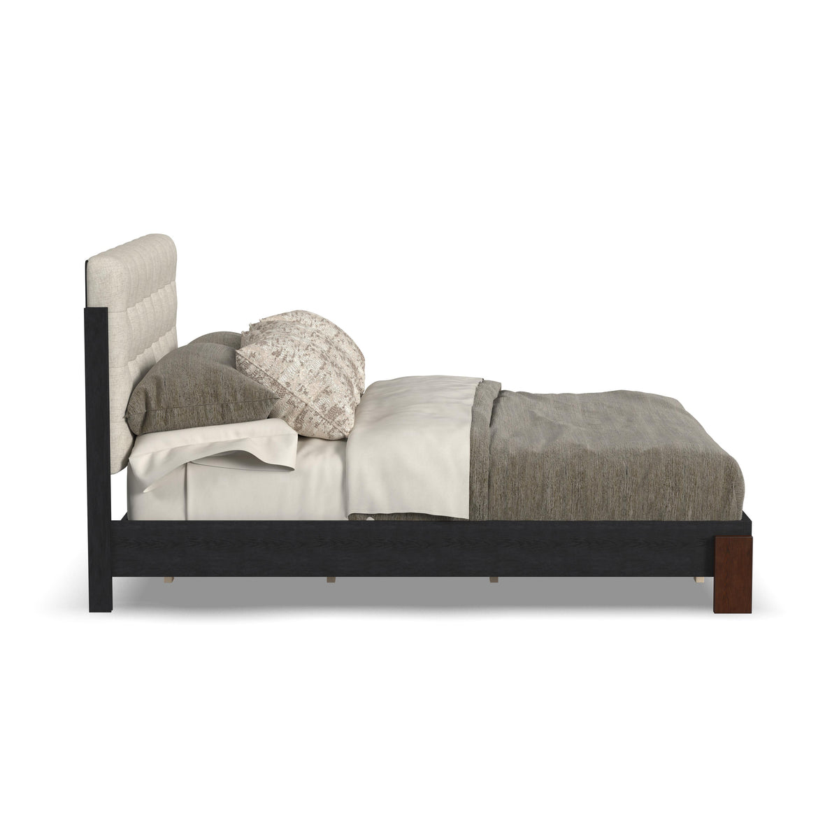 Waterfall King Upholstered Bed - Deep Ebony | Flexsteel