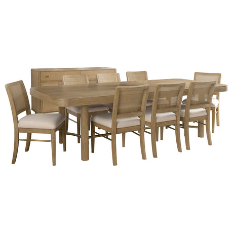 Benson Sand Wash 9-piece Extension Leaf Dining Table Set - sold by Home Elegance USA