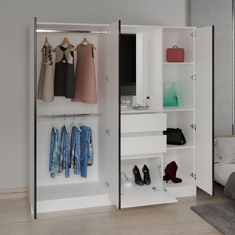 Minden Armoire, Bedroom, White - sold by Home Elegance USA