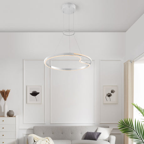 Minsk Single Round Chandelier // Chrome  | Finesse - Home Elegance USA