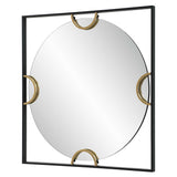 Hinson Square Mirror - Black by Uttermost - View 4