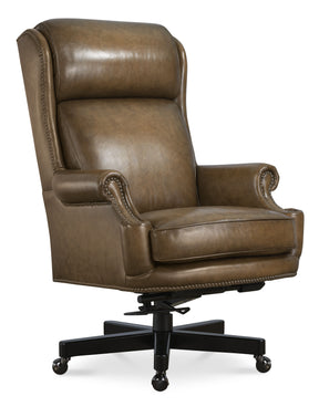 Tucker Executive Swivel Tilt Chair - Dark Brown by Hooker Furniture - View 1