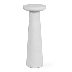 Lirra Marble Drink Table - White by Uttermost - View 1