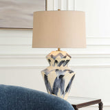Oranda Abstract Geometric Table Lamp - Blue / White by Uttermost - View 2