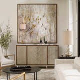 Golden Raindrops Modern Abstract Art - Beige / Light Brown by Uttermost - View 2