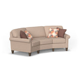Westside Fabric Conversation Sofa, Accent Pillows Included | Flexsteel