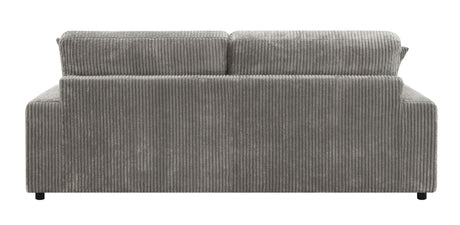 Tavia Gray Corduroy Reversible Sectional Sofa W/6 Pillows - sold by Home Elegance USA