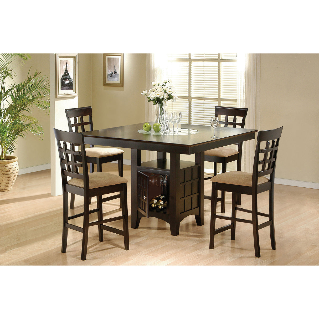 Tolland Cappuccino and Tan 5-piece Dining Set