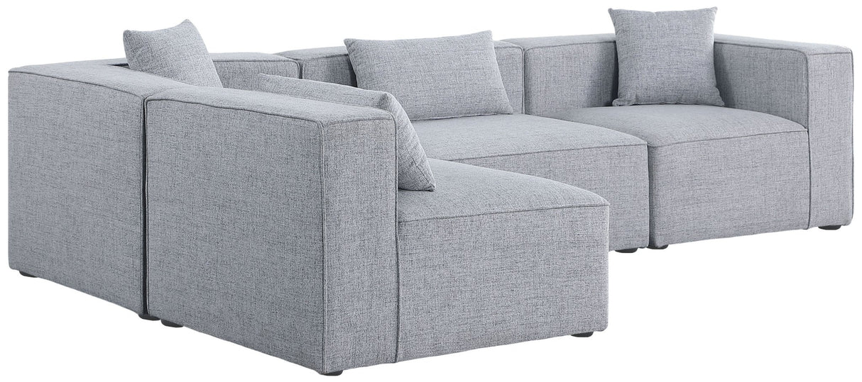 Cube - Modular Sectional 4 Piece - Gray - 630Grey - Sec4B - Home Elegance USA - 1