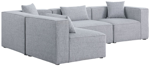 Cube - Modular Sectional 4 Piece - Gray - 630Grey - Sec4B - Home Elegance USA - 1