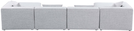 Cube - Modular Sectional 6 Piece - Gray - Fabric - Modern & Contemporary - 630Grey - Sec6B - Home Elegance USA - 5