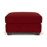 Carson Leather Ottoman, Heavy Thread Stitching | Flexsteel