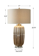 Gistova Table Lamp - Light Brown / Gold by Uttermost - View 4